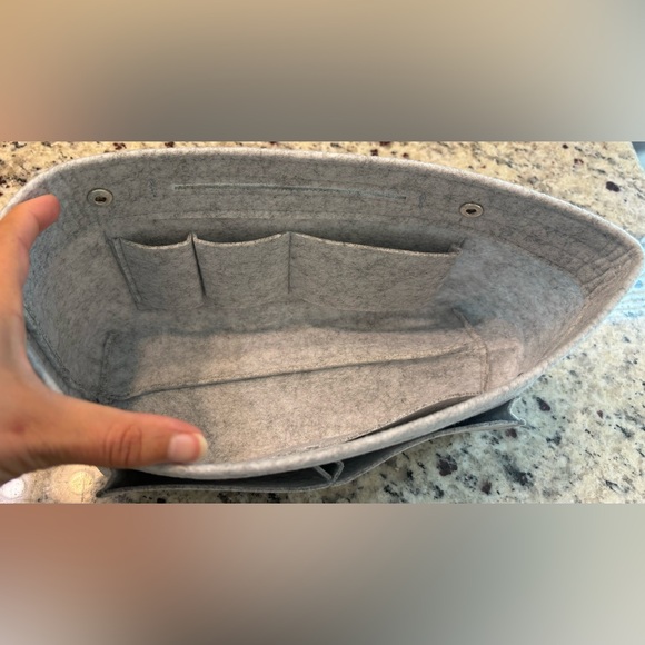 Bluish gray thick felt bag organizer - brand new - Picture 4 of 5